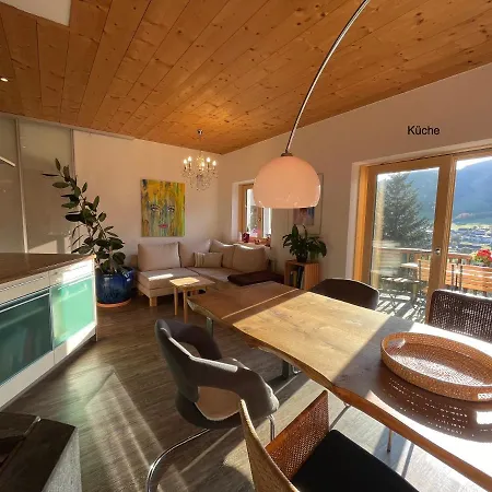 Panorama Sonnberg Gartensauna Terrasse Balkon Dachterrasse Apartment